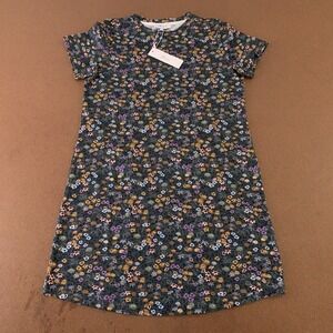 Flower Women's Size XS Green Floral Short Sleeve Casual T-Shirt Dress NWT